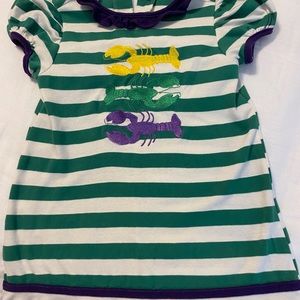 Toddler Girl Knit Crawfish Mardi Gras Dress